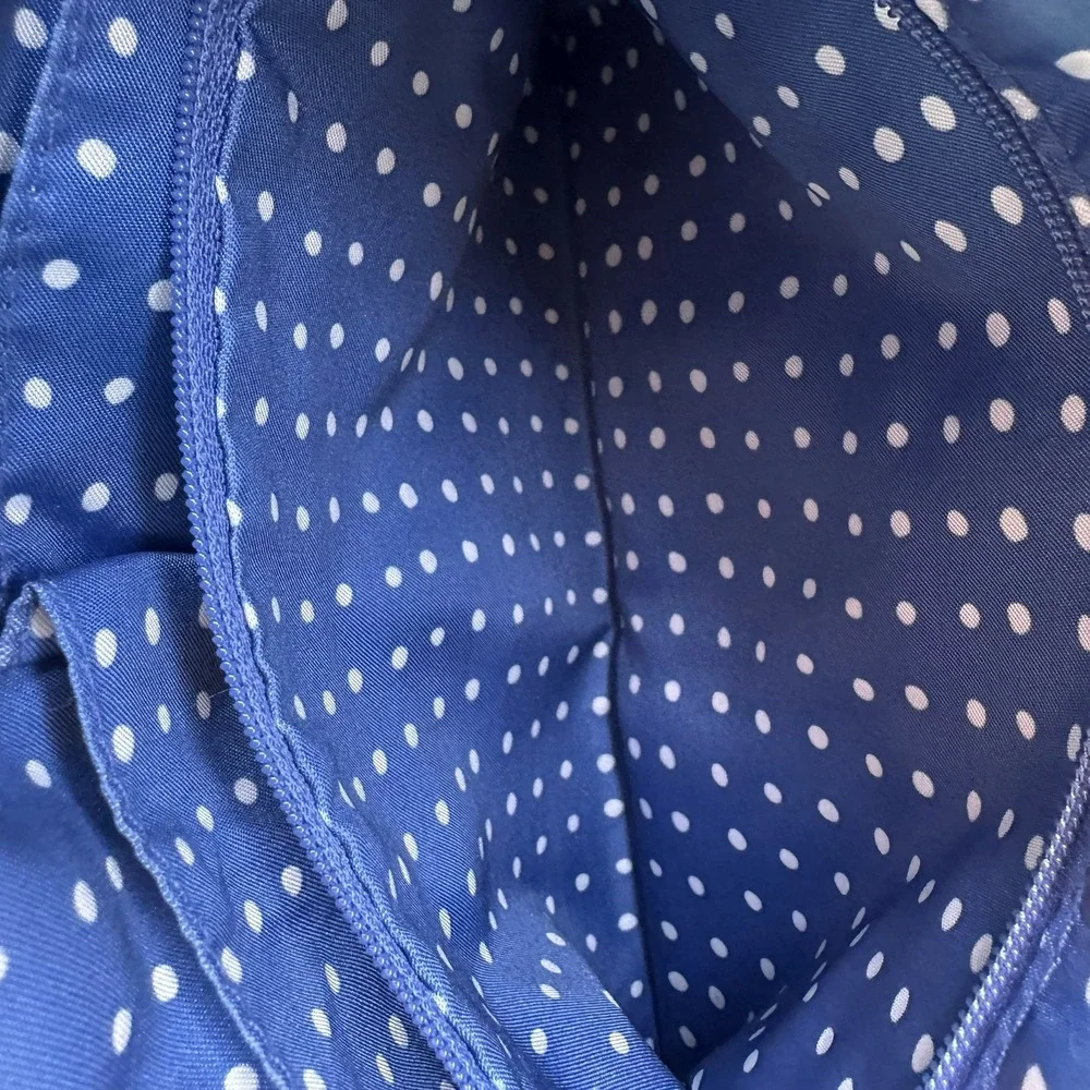 Vera Bradley Carson Shoulder Bag 13x9 Inch Daisy Dot Paisley Blue Pockets Zip
